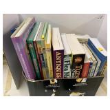 Box of books - flea markets, antiques, glass,