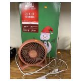 Snowman Decoration, 2 Towel Holders, Fan Untested
