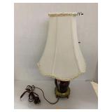 Vntg Cranberry cut glass Lamp