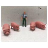 4 pigs and Farmer Toys, Nylint