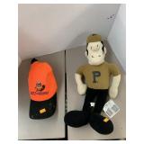 Purdue Mascot and Beaver Cap