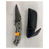 Damascus Knife w/ Case
