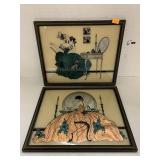 2 Vntg Metalic pictures