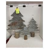 3 pc. Metal tree set