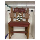 Wooden happy holidays seat