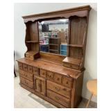 2-price Dresser and Mirror, approx 64in x 18.5in