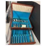 Vntg Silverware in Case, Roneusil,