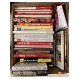Box of cookbooks