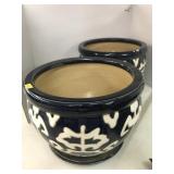 2 Blue Heavy Pots