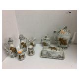 Teapot, Sugar creamer, Butter set