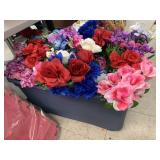 Tote of Fake Flowers
