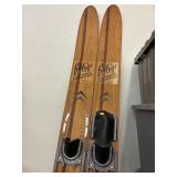 Ski Craft Olympic Champion wooden water skis. - 1