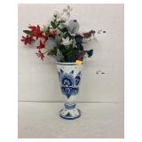 Delft vase and flowers