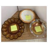 Carnival Glass, Amber Hobnail Indiana Glass