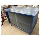 Wooden Cabinet w/ Glass Doors