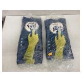 10 pair XL latex flock lined gloves