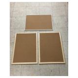 3- cork bulletin boards