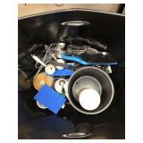 Tote of Kitchen Misc