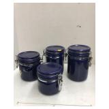 Blue Ceramic Kitchen Cannisters