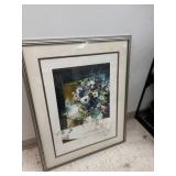 framed lithograph print titled "Bouquet in