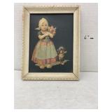 Dutch girl and dog picture