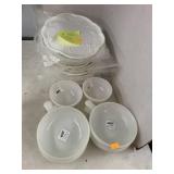 Milk Glass Trays, Sherbet Dishes and Bowls