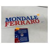 Mondale / Ferraro Sticker & Republican Pin