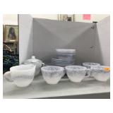 Cups, Bowls, Saucers, Plates, Sugar, Creamer ,