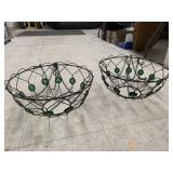 2cnt Metal Hanging Plant Baskets