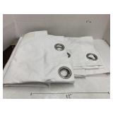 White blackout curtains (stained)