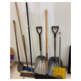 Shovels, Brooms, Misc Tools