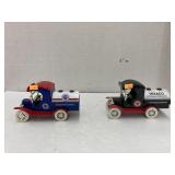 Standard Oil & Texaco delivery car banks