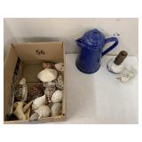 Lamp, Ceramic Pitcher (chip), Shells