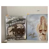 Marilyn Monroe Metal Sign and Three Stooges Metal