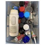 Basket of Spray Paint and Misc