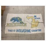 Michigan Wolverine rug