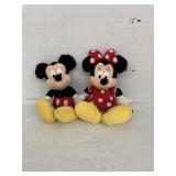Mickey & Minnie Mouse bean bag plush