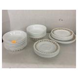 Corelle fruit bowls, cereal bowls, saucers,