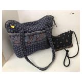 2 Vera Bradley purses, Blue shows Wear