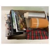Misc Flat, DVDS, Thermos, Bag