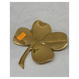 Vintage Lucky Four Leaf Clover, 24K GP (  Decor