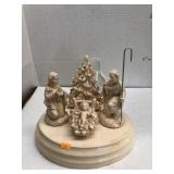 Ceramic Light Up Nativity Scene
