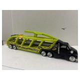 Hot Wheels Trucking Co. semi car hauler toy