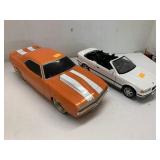 2 Cars, Orange and White