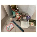 Santa Figure and Misc Christmas Decor