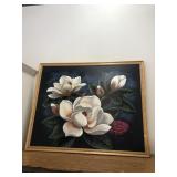 Large Flora Painting Signed Gaston Approx 53x43