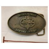 Brass Belt Buckle Million Mile