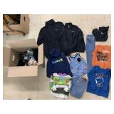 Box of Kids clothes and Midc Clothes
