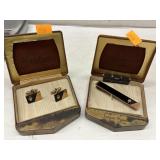 Jacques Kreisler tie clip & cuff links - marked