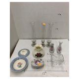 Glass Container, Glass Wheelbarrow, Vases, Lamp